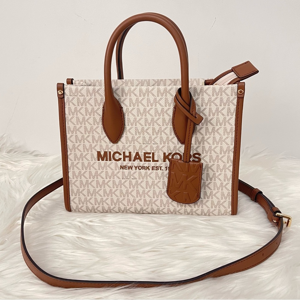 Michael Kors Mirella Small Crossbody Tote Bag Vanilla
